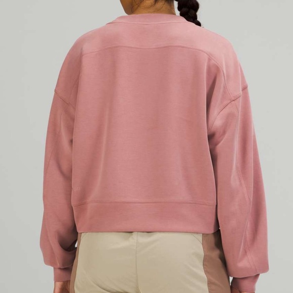 LULULEMON PERFECTLY OVERSIZED CROPPED CREW SOFTSTREME SIZE 0 - Picture 3 of 8
